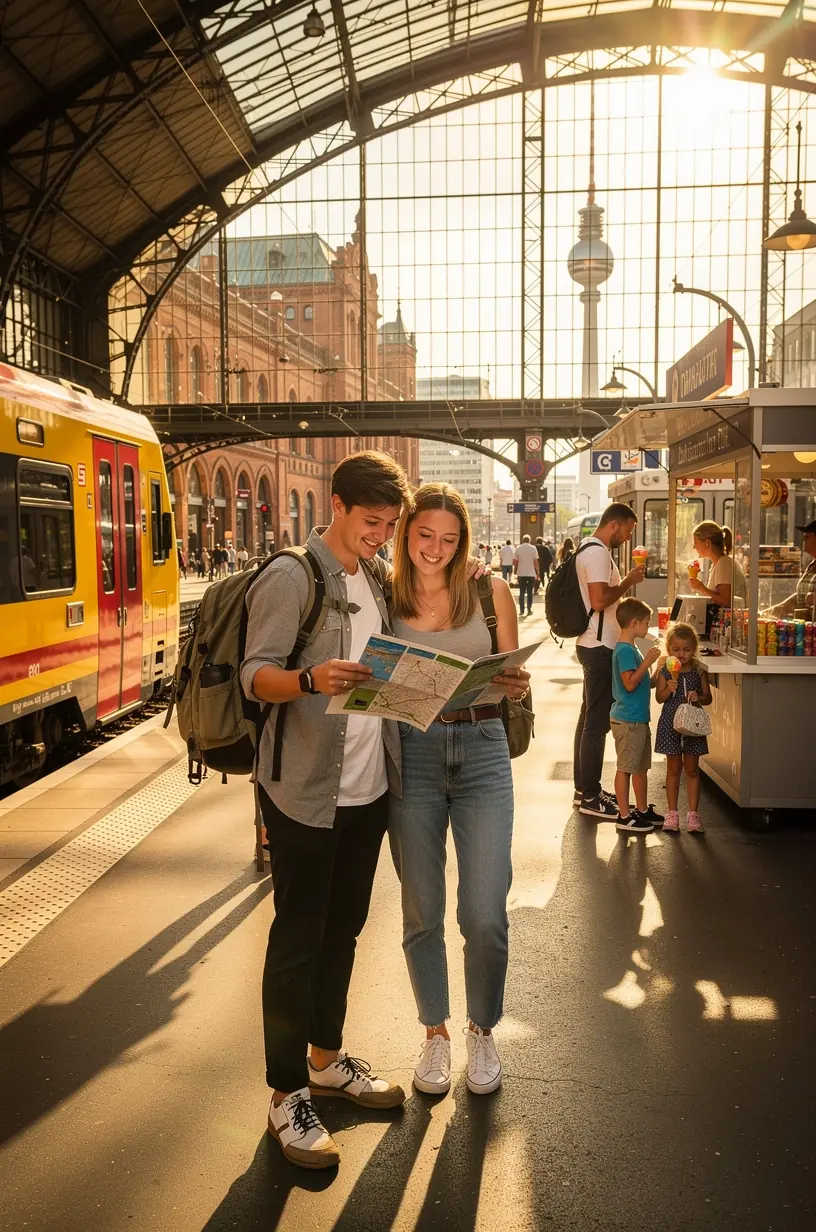 Beschilderter Wanderweg mit Angaben zur Schwierigkeitsstufe und nahegelegenen Übernachtungsmöglichkeiten in einer ländlichen Umgebung.